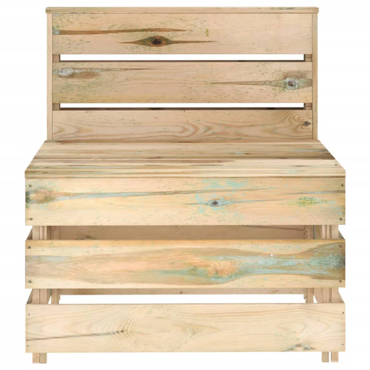 Garden Pallet Middle Sofa Impregnated Pinewood