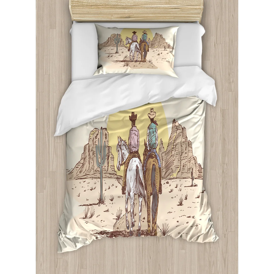Ryder Beige/Brown 100% Brushed Microfibre Duvet Cover Set
