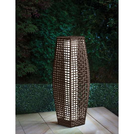 Hillevi Brown Low Voltage Solar Powered Integrated LED Bollard Light