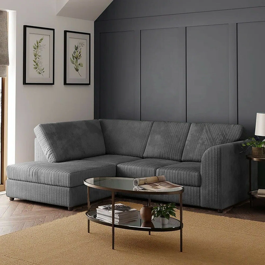 Brinsmead Rubella 212" Wide Cord Corner Sofa