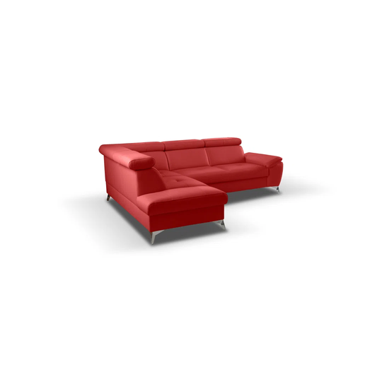 Niagara Leather Sleeper Corner Sofa with Ottoman