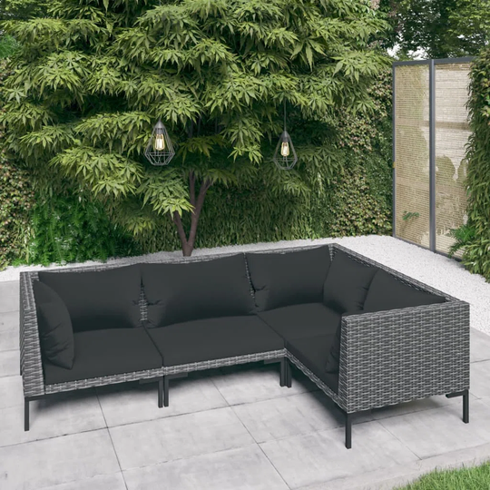 Amulek 210Cm Wide Outdoor Garden Corner Sofa with Cushions