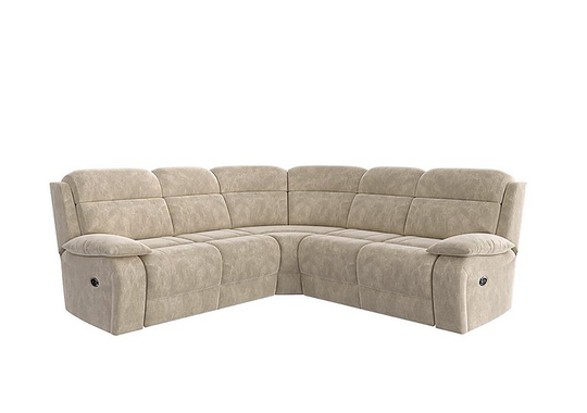 Moreno SD Ultra Soft Fabric Corner Recliner Sofa - Cream