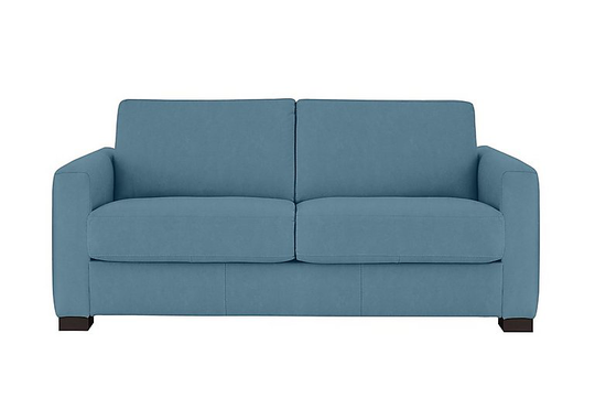 Nicoletti - Alcova 2.5 Seater Fabric Sofa with Box Arms - Blue