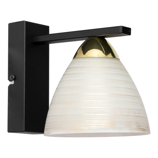 Perlowitz Wall Light - 1 Bulb / Matt Black + Chrome