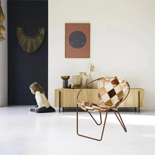 Chair Diamond Brown Real Leather