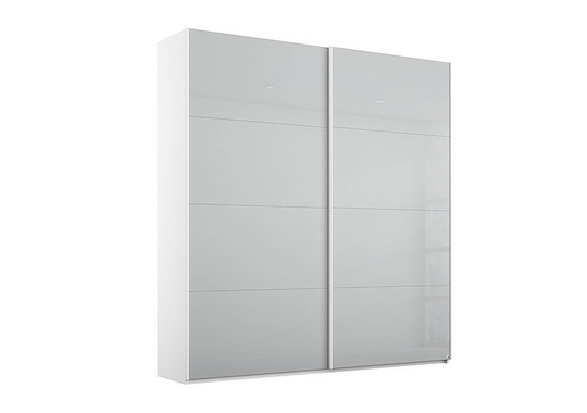 Rauch - Formes Glass 2 Door Slider Wardrobe - Grey