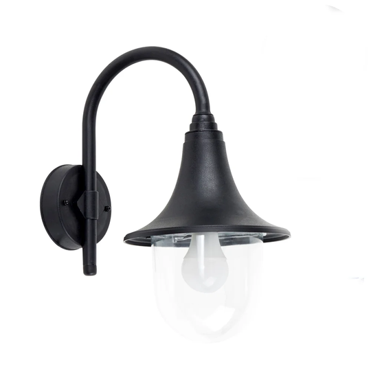 Bramhall Black Glass Outdoor Fisherman Light