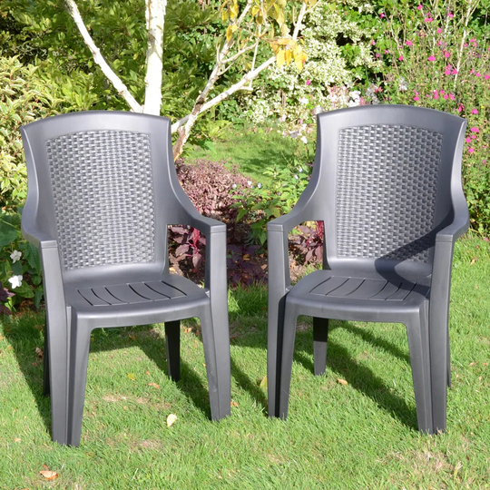 Journe SEDINI Stack Chair Anthracite PACK Of 2