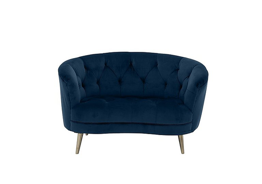 Alexander and James - Soho Fabric Snuggle Chair - Blue