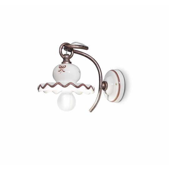 Roma 1 - Light White/Bronze Armed Sconce