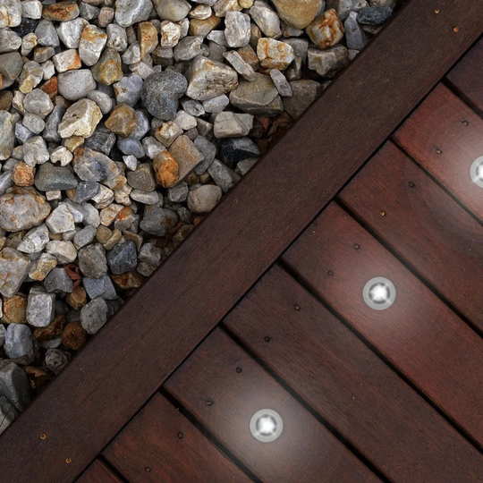 Bomera Silver Plug-in Integrated LED Metal Deck Light Pack