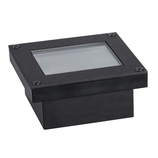 Black Solar Powered Integrated LED Step Light
