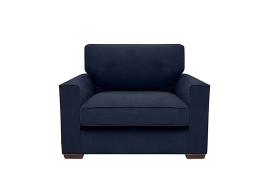 Cory Fabric Snuggle Chair - Blue
