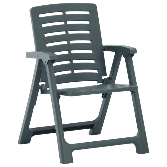 Garden Chairs 4 Pcs Plastic Green