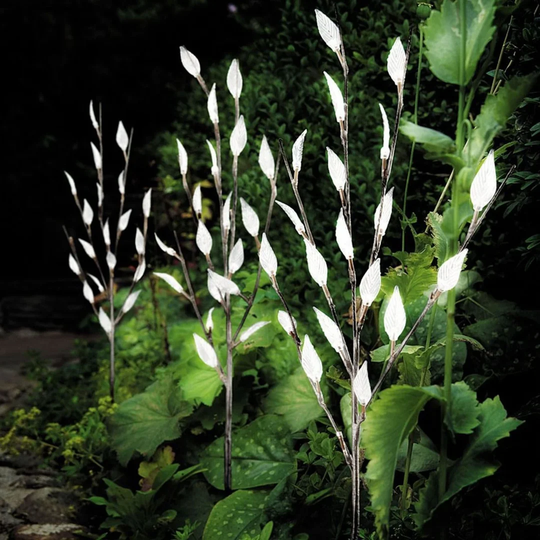 Gibney Brown Solar Powered Metal Pathway Lights Pack