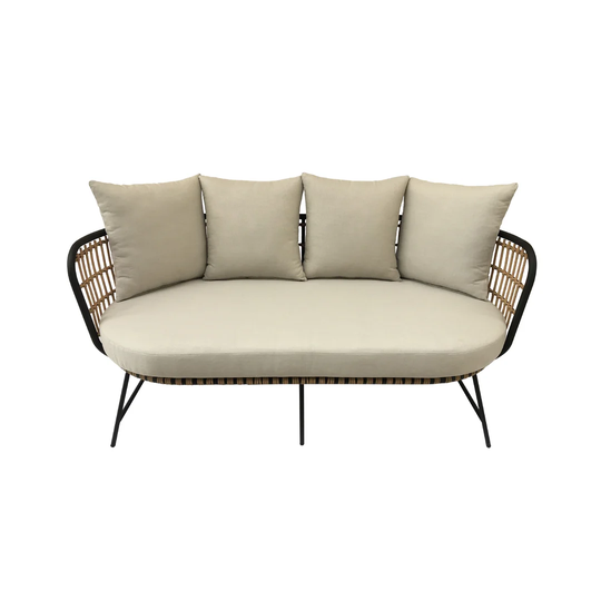 Sofa Santorini L.161 L.77 H.72.5 Mix Black-nature/beige