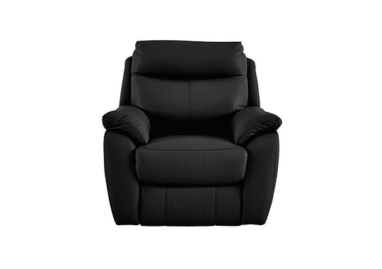 Snug Leather Armchair - Black- World of Leather
