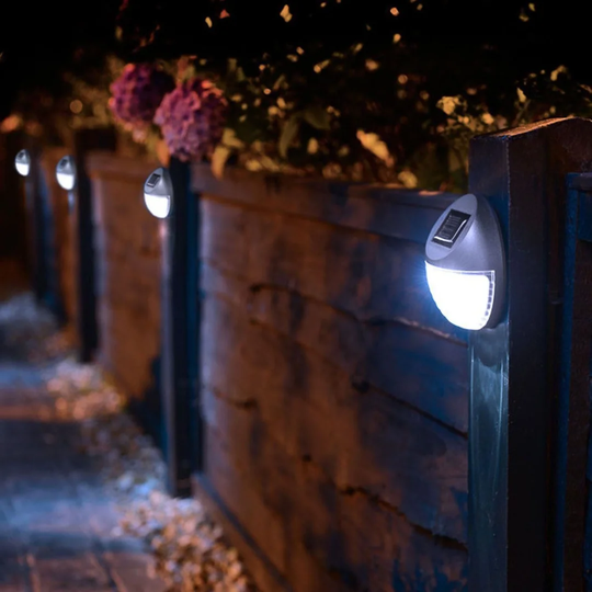 Solar Powered Integrated LED Metal Deck, Step and Rail Light