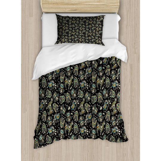 Stacy Black/Brown 100% Brushed Microfibre Duvet Cover Set
