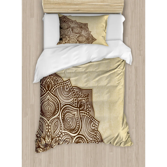 Shepard Brown 100% Brushed Microfibre Duvet Cover Set
