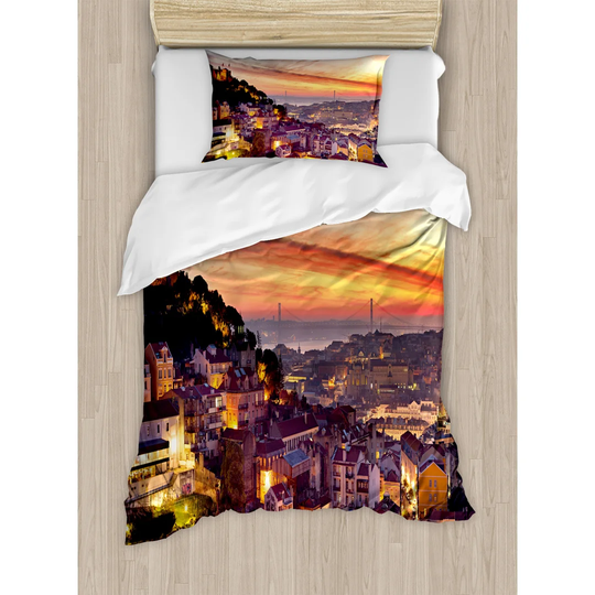 Samuels Multicolour 100% Brushed Microfibre Duvet Cover Set