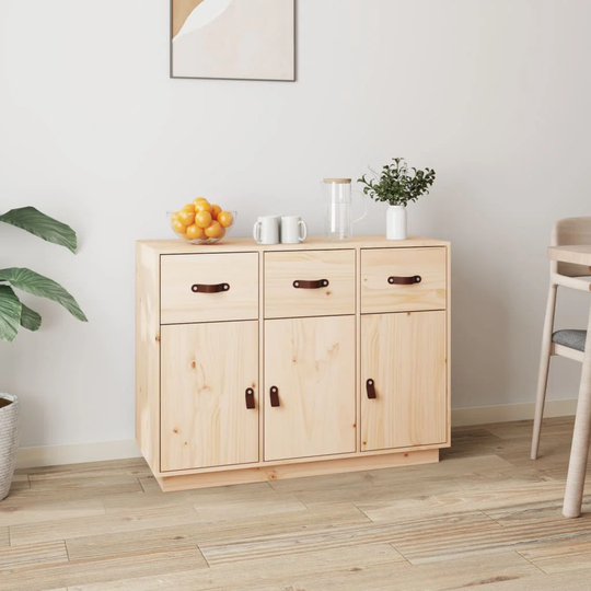 Torrez 100Cm 3 Drawer Solid Wood Sideboard