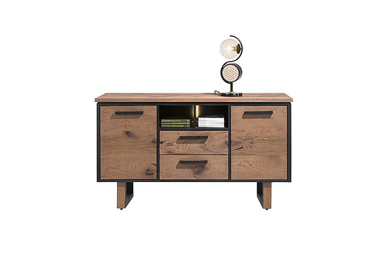 Habufa - Austin 2 Door 2 Drawer Small Sideboard - Brown