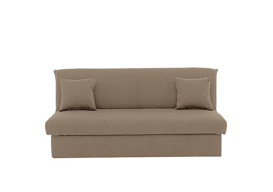 Versatile 3 Seater Fabric Sofa Bed No Arms - Beige