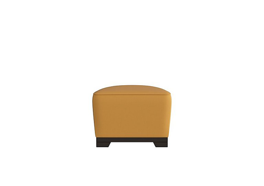 Nicoletti - Ketty Leather D-Shaped Footstool - Yellow