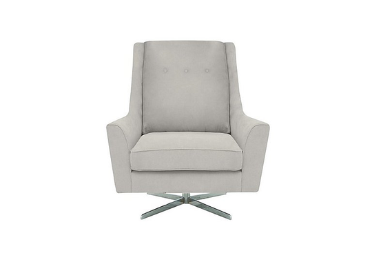 Legend Fabric Designer Swivel Chair - Grey