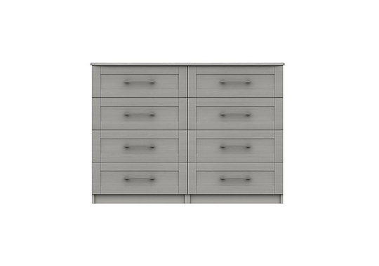 London Bedrooms - Fenchurch 8 Drawer Wide Chest - Grey
