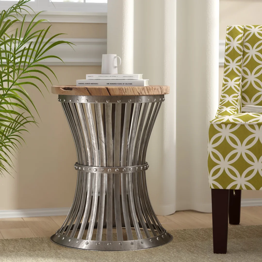 Anneke Caged Metal Side Table