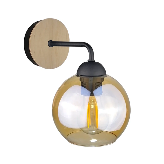 1 - Light Black Armed Sconce