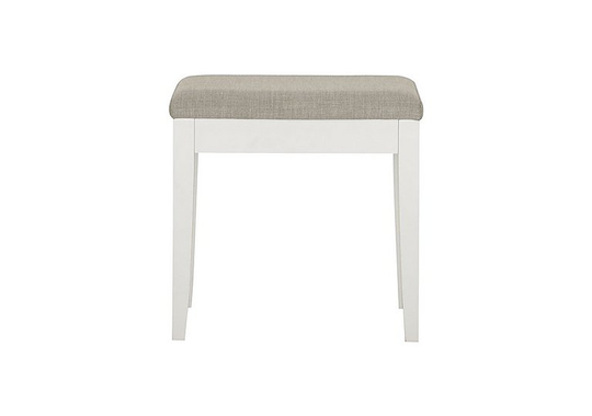 Faye Dressing Table Stool - White