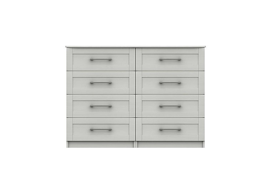 London Bedrooms - Fenchurch 8 Drawer Wide Chest - White