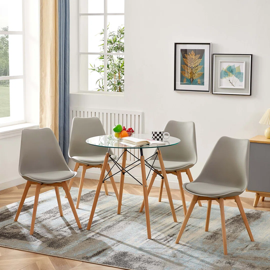 Dining Chairs Set Of 6, Gray