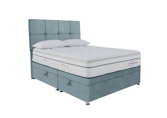 Sleepeezee - Memory Touch 2800 Side-lift Ottoman Divan Set - Super King - Blue