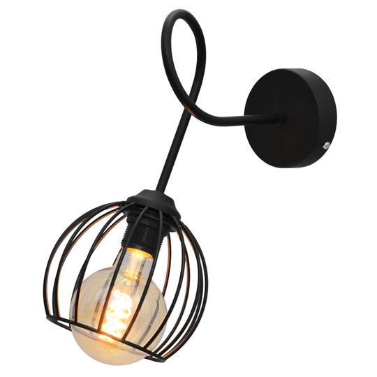 Heile 1 - Light Dimmable Black Armed Sconce