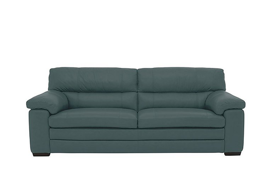 Cozee 3 Seater Pure Premium Leather Sofa - Green- World of Leather
