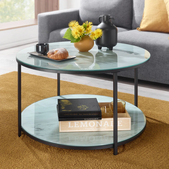 Ivy Bronx Coffee Table Coffee table with storage space Metal coffee table Small table, side table in the living room, modern