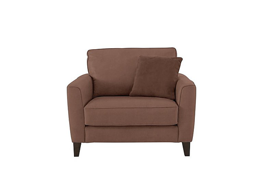 Brondby Fabric Cuddle Chair - Brown