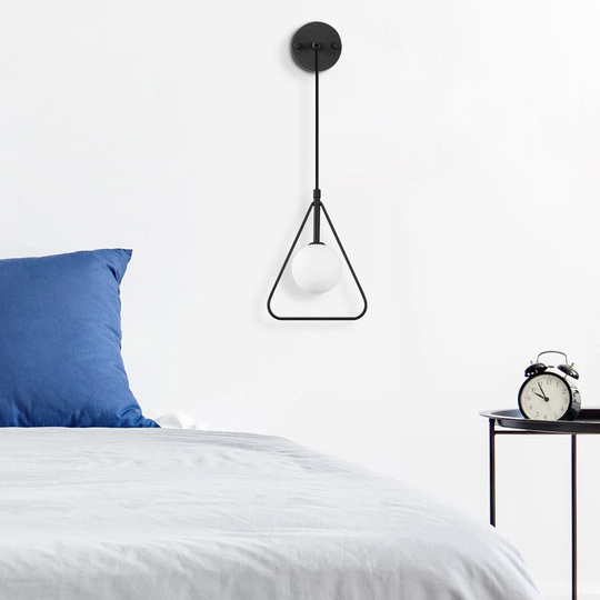 Ashauntae 1 - Light Dimmable Black Armed Sconce
