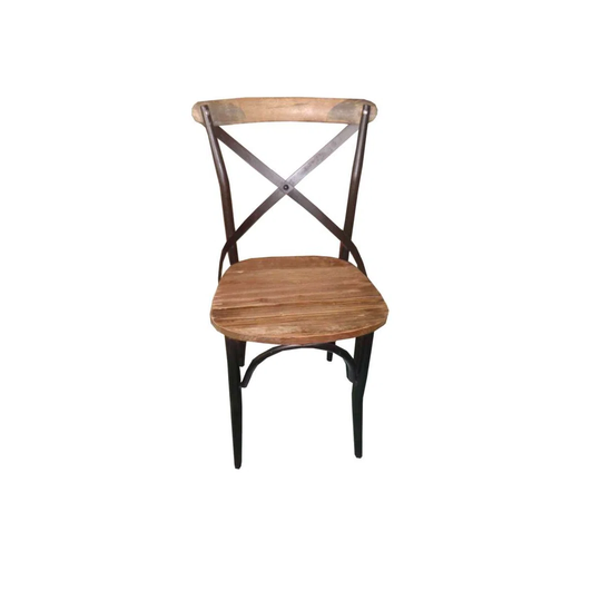 Elyria Cross Back Side Chair in Wax