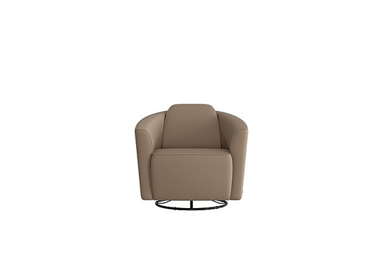 Nicoletti - Ketty Leather Swivel Chair - Beige