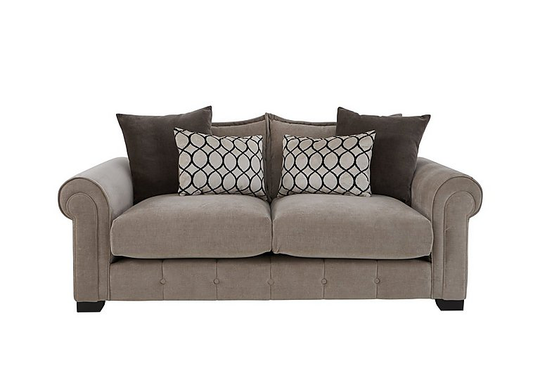 Alexander and James - Sumptuous 3 Seater Fabric Sofa - Grey