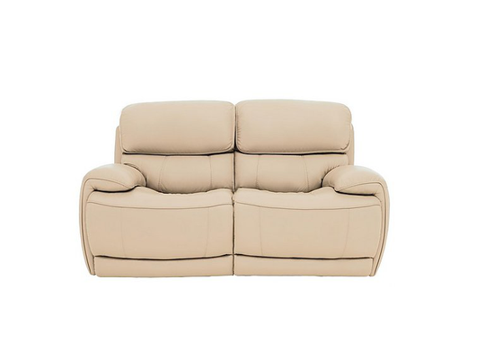 Relax Station Rocco 2 Seater Leather Power Rocker Sofa with Power Headrests - Beige- World of Leather
