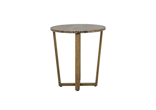 Troy Marble Lamp Table - Grey