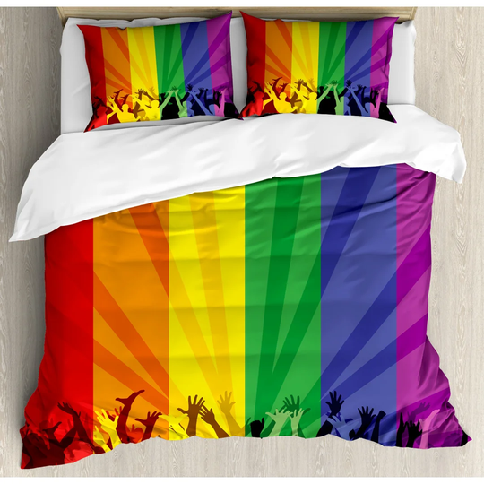 Venita Yellow/Red/Green Microfibre 350 TC Duvet Cover Set