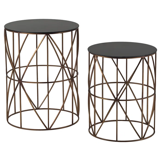 Hepp Drum 2 Piece Nest of Tables